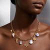 Bohemian Imitation Pearl Beaded Chain Necklace for Women Ocean Series Starfish Shell Conch Pendant Choker Beach Party Jewelry
