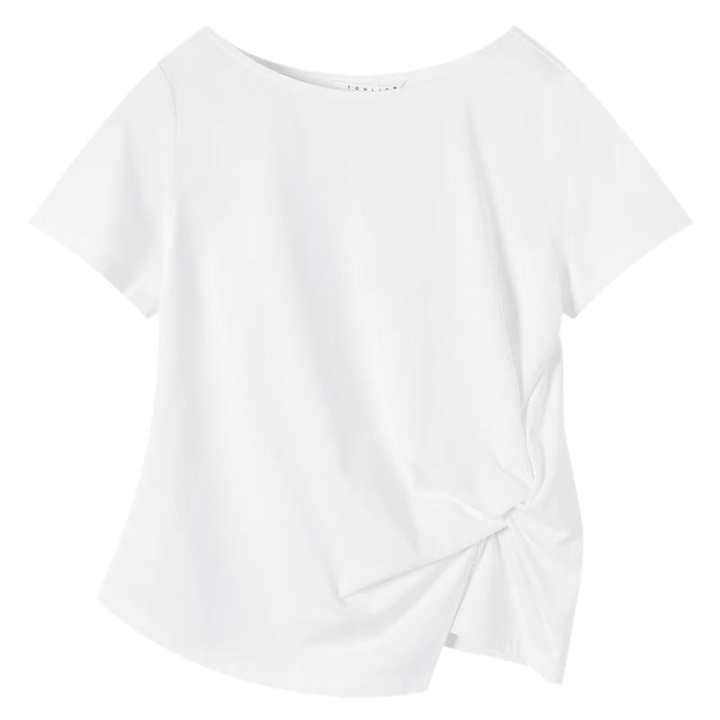 TonLion Women's Pleated Short Sleeve T-Shirt