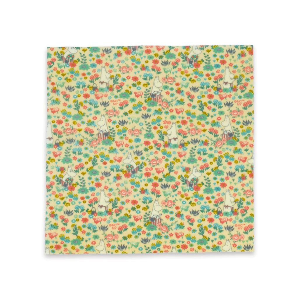 Miyamoto Towel Miyamoto Beeswax Wrap Moomin Flower Approximately 25 x 25 Made in Product 05958 Garden, Medium, Beige, cm, Japan, Code