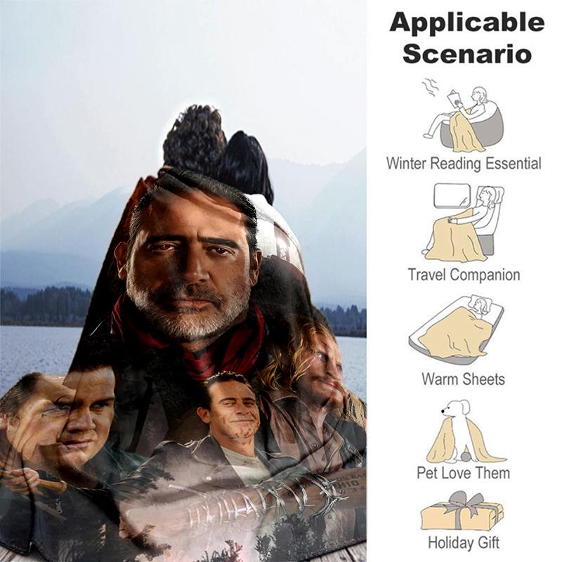 1pc Blanket The Walking Dead Daryl Dixon2 Print Design, Lightweight Blanket for Sofa, Bed- Soft &Warm, Gift for All Seasons like Christmas, Halloween