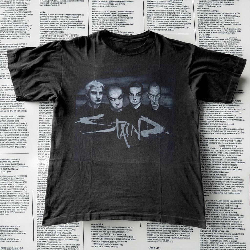NEW! 2001 STAIND Band Tee Shirt Rock Grunge Punk Black T-shirt Size S-5XL