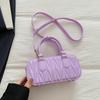 New high-end fashion pvc embossed bowling bag portable shoulder messenger trendy women's bag