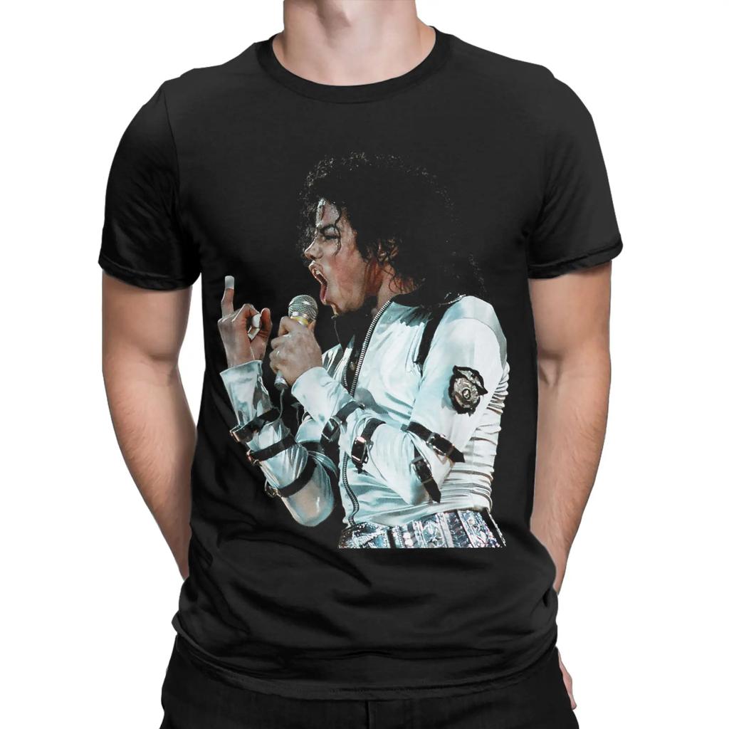 Streetwear T-Shirt Beach Michael Jackson Live Bad Tour Wembley 1988 T-Shirts 100 Cotton Tshirt for Man Y2K Short Sleeve Top Tees