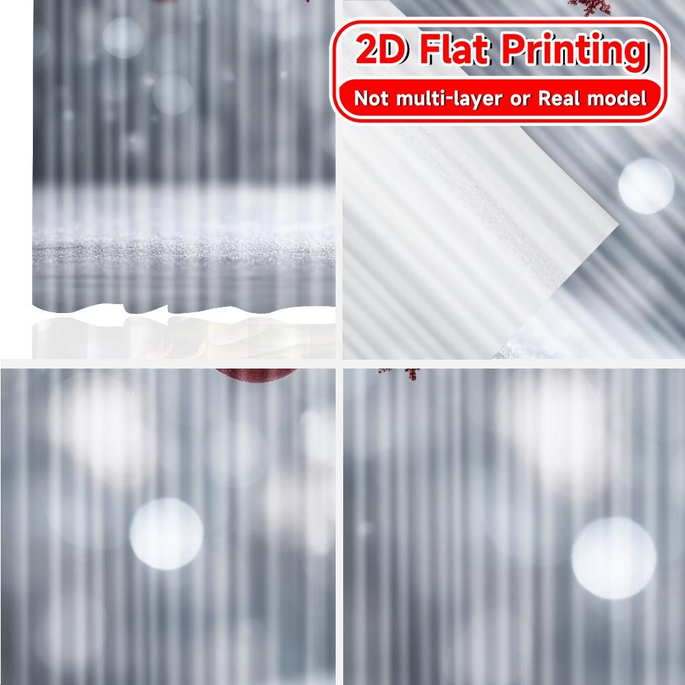 Flat Printing Festive Baubles Chic Window Curtain Versatile Fabric Curtains Thermal Insulation Light Blocking Set Of 2 Made Polyester