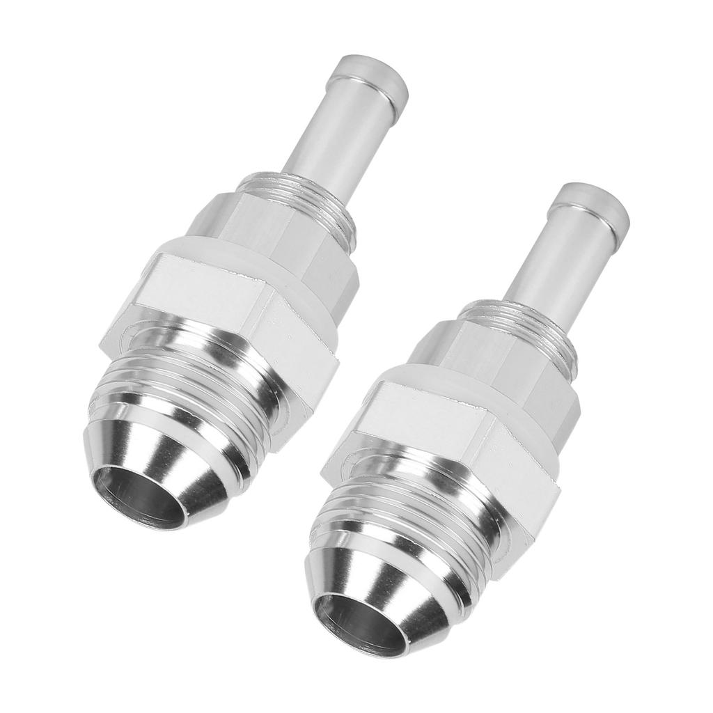 2pcs AN8‑3/8 Hose Barb Adapter Aluminum Fuel Pump Tank Fitting for Rubber Plastic Nylon Fuel Lines
