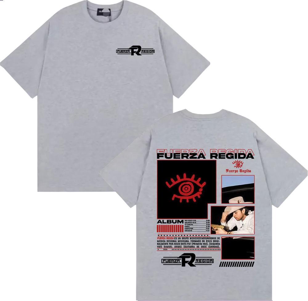 Fuerza Regida 111XPANTIA 2025 Album Tshirts Men Women Hip Hop Punk Style Oversized T Shirt Cotton 100 Short Sleeve Tshirt Tops