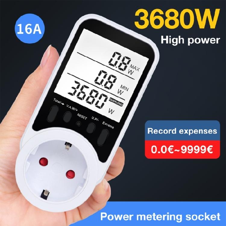 Smartests Electricity Backlits Display Energy Monitors With Large LCD Screen And Adjustable Overloads Alerts