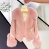 New Imitation Fox Fur Coat, Socialite Fluffy Short Coat, Down Cotton Coat, Winter Tide