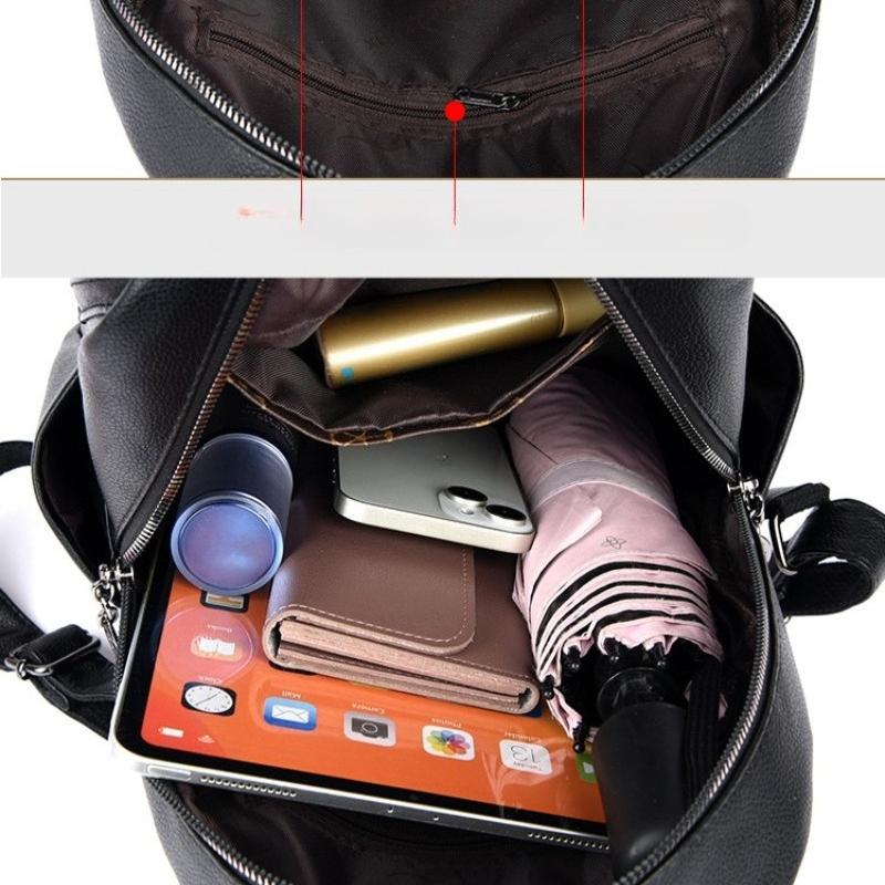 Backpack Women's New Trendy Korean Version Light Fashion Versatile Women's Bag Large Capacity Leisure Commuter Travel Backpack