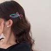 Color-blocking Bow Hair Clips, Cute Bangs, Side Broken Hair Clips, Headwear Clips, Children's Hair Accessories