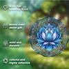 10 Inch Metal Wind Chime Lotus Design for Outdoor Indoor Garden Porch Patio Decor No Power Needed Holiday Gift Home Decoration