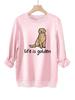 Stylish Cozy Thick Warm Plush Hoodie with Round Neck and Long Sleeves