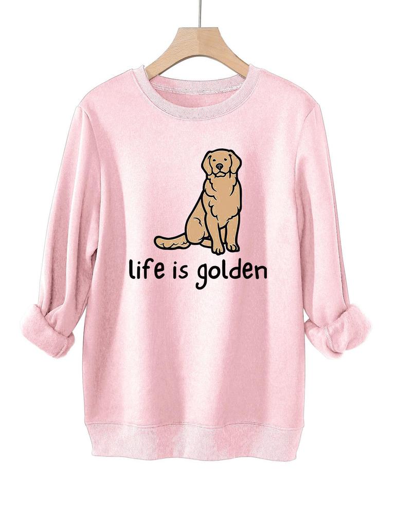 Stylish Cozy Thick Warm Plush Hoodie with Round Neck and Long Sleeves