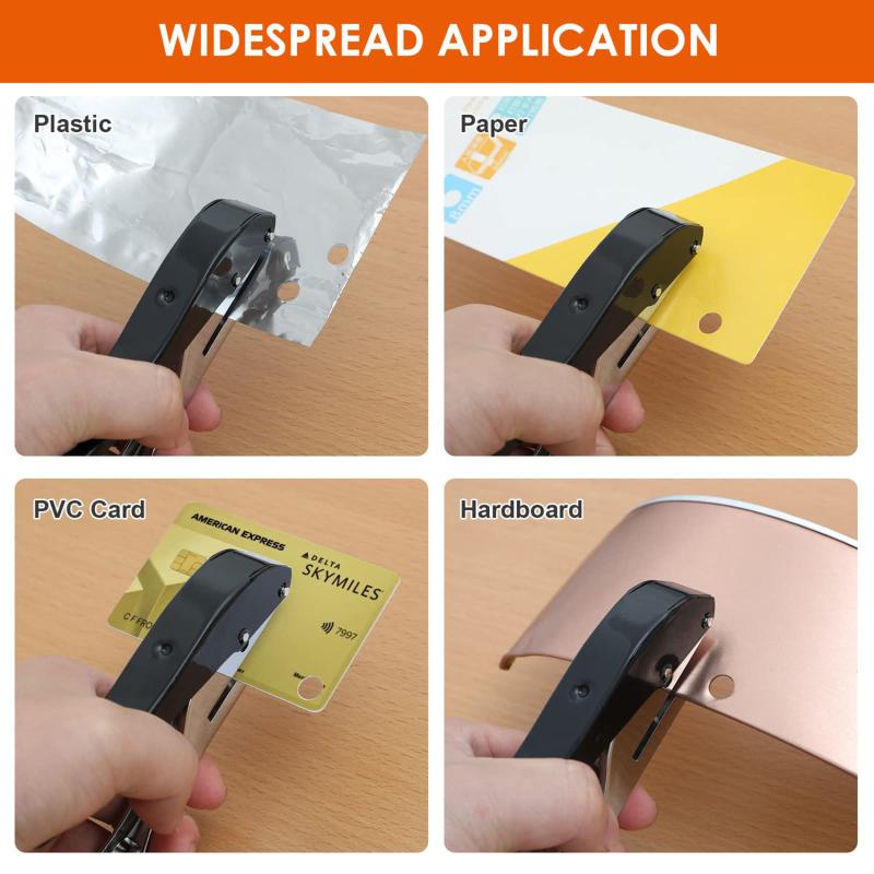 Punching Machine DIY Hole Portable Punching Detection Book Page Stitcher 3/4/6/8/10 MM Hole Punching Tool Paper Plastics Card