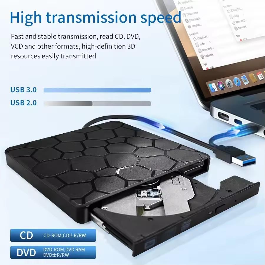 2in1 USB 3.0 Type C External Optical Drives DVD RW CD Writer Reader CD Player for PC Laptop Desktop Portable DVD Burner Recorder