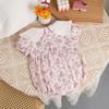 Floral Baby Girl Summer Romper - Sweet Short Sleeve Bodysuit