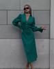 V-neck Slim Fit Women's Dress Chiffon A-line Dress