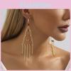 Fashionable Gold Triangle Crystal Earrings For Women Elegant Style Street