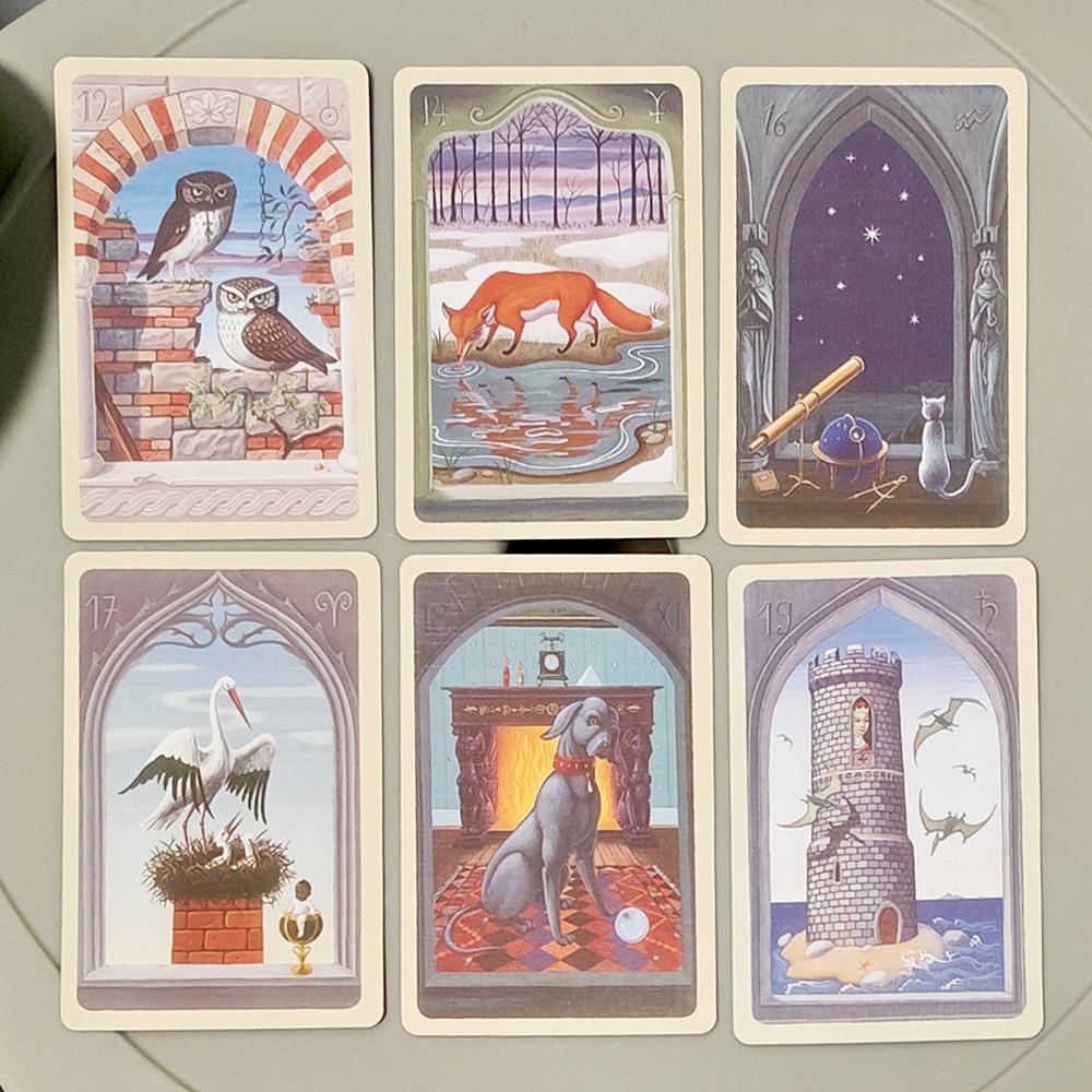 Mystical Lenormand Deck Printed On 350GSM Double-embossed Cardstock 9*6cm 36 Pcs Lenormand Cards
