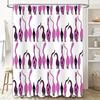 Pink Black Unicorn Pattern Shower Curtain Waterproof Decorative Bathroom Accessories for Home Decoration