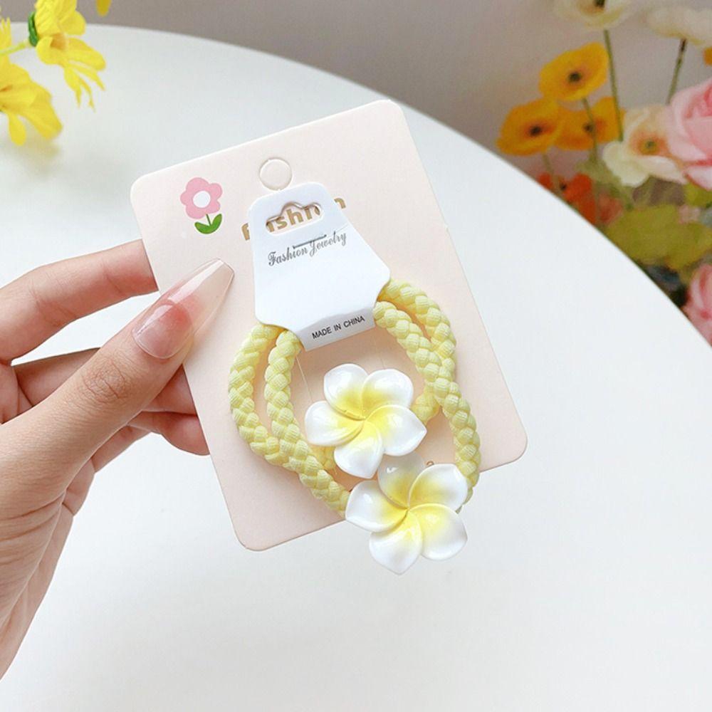 Hair Accessories Egg Flower BB Clip Hair Rope Flower Barrette Plumeria Flower Hair Clip  Kids Gift
