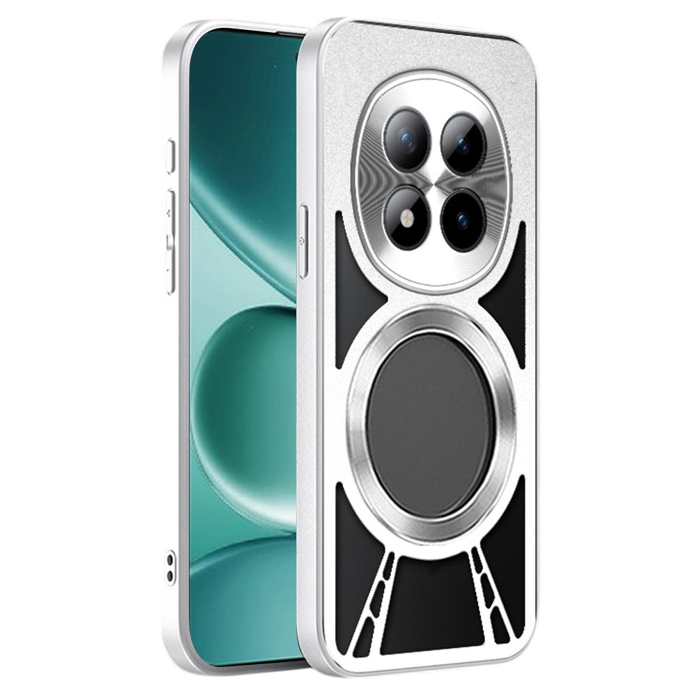 For Xiaomi Poco M8 Pro 5G/Redmi Note 15 Pro+ 5G (Global) Magnetic Case Hollow Heat Dissipation Silicone + PC + Metal Bumper Phone Cover