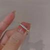 Anello Viso Sorridente Brillantinato Versatile Personalità Carina Divertente Brutto Carino Design di Tendenza di Nicchia Anello Aperto Femminile