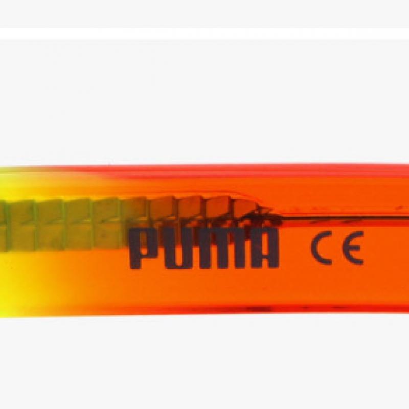 Puma Pu0083sk 004 Ripper Square Horn Rimmed Over Asian Fit Mirror Sunglasses