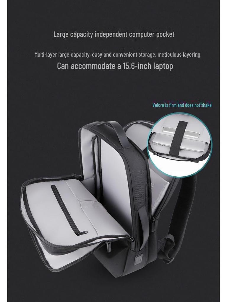 Forretningsryggsekk i nylon for menn: Trendy, lett reise- og utendørsbag