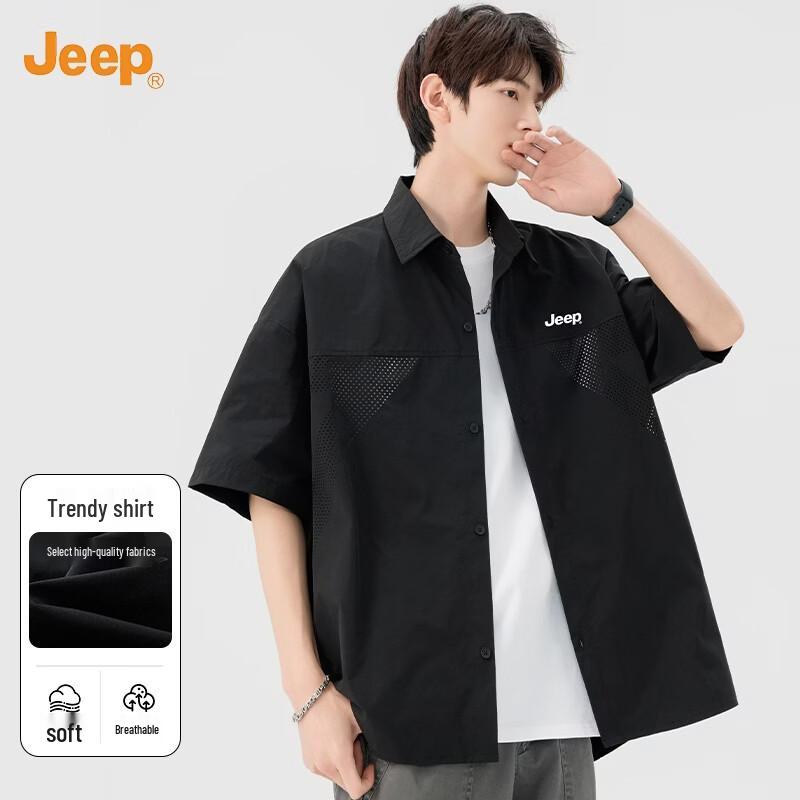 JEEP Men s Summer Breathable Mesh Shirt M