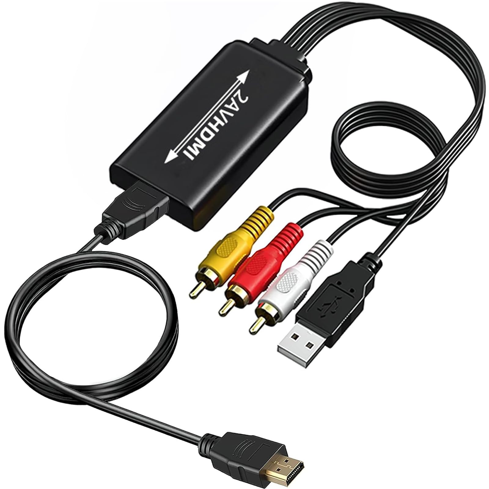 

RCA HDMI преобразователь AV-кабель HDMI преобразователь RCA Композитный 3-цветный терминал HDMI преобразователь Адаптер Старая игра Старое и другое оборудование 3 цвета