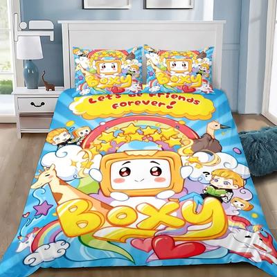 Cartoon Duvet Cover Pillowcase Bedding Set L-Lankyboxes Adult Boy Girl Bedroom Decoration Children Gift Single Double Large Size
