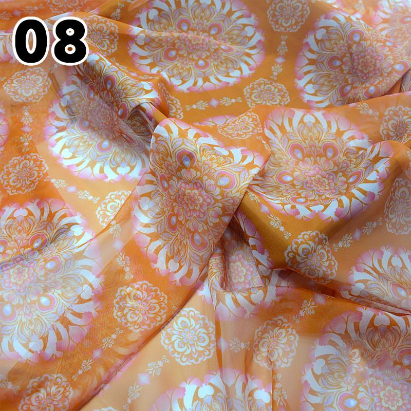 50X145Cm Dunhuang Tuanhua Tulle Fabric By Meter for Hanfu Skirts Dress Wedding Chinese Diy Sewing Craft Gradient Chiffon Fabric