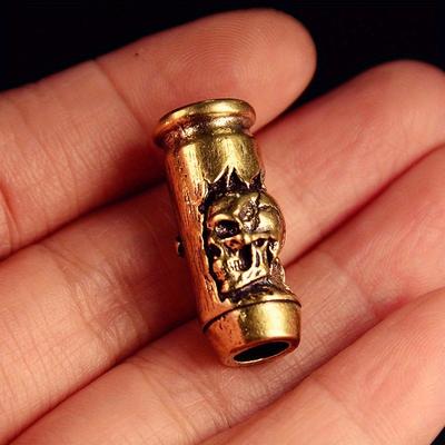 Teschio Croce Proiettile Ottone Coltello Perline EDC Fai da Te Paracord Braccialetti Intrecciati Cordino Portachiavi Ciondoli Accessori Attrezzo Esterno Appendini Decorazioni