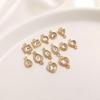 14K Gold-Plated Heart & Teardrop Zircon Pendant Jewelry Accessories