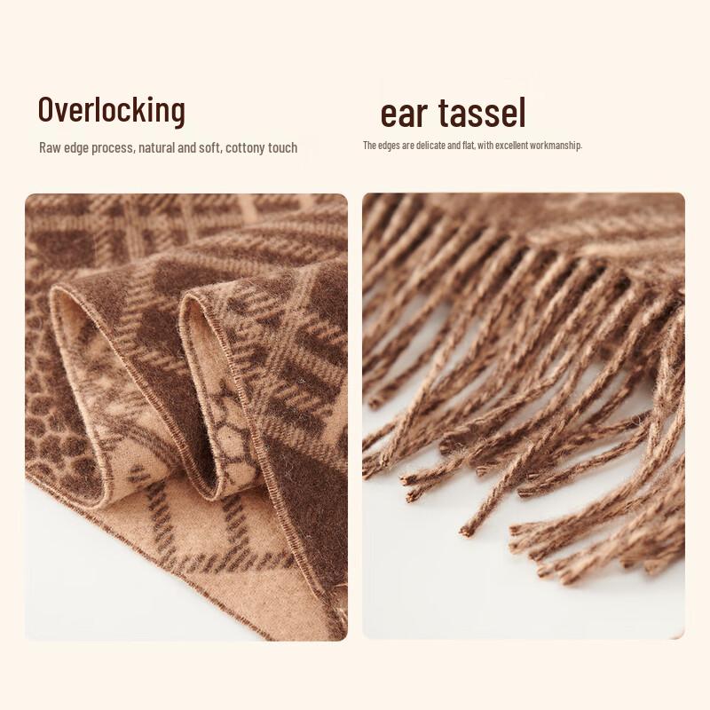 Women's Pure Lambswool Narrow Jacquard Scarf