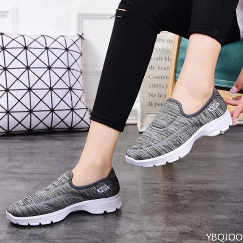 Large Size Autumn Fashion Breathable Casual Comfortable Women's Shoes Outdoor Lightweight Flat Bottom Women's Sports Shoes