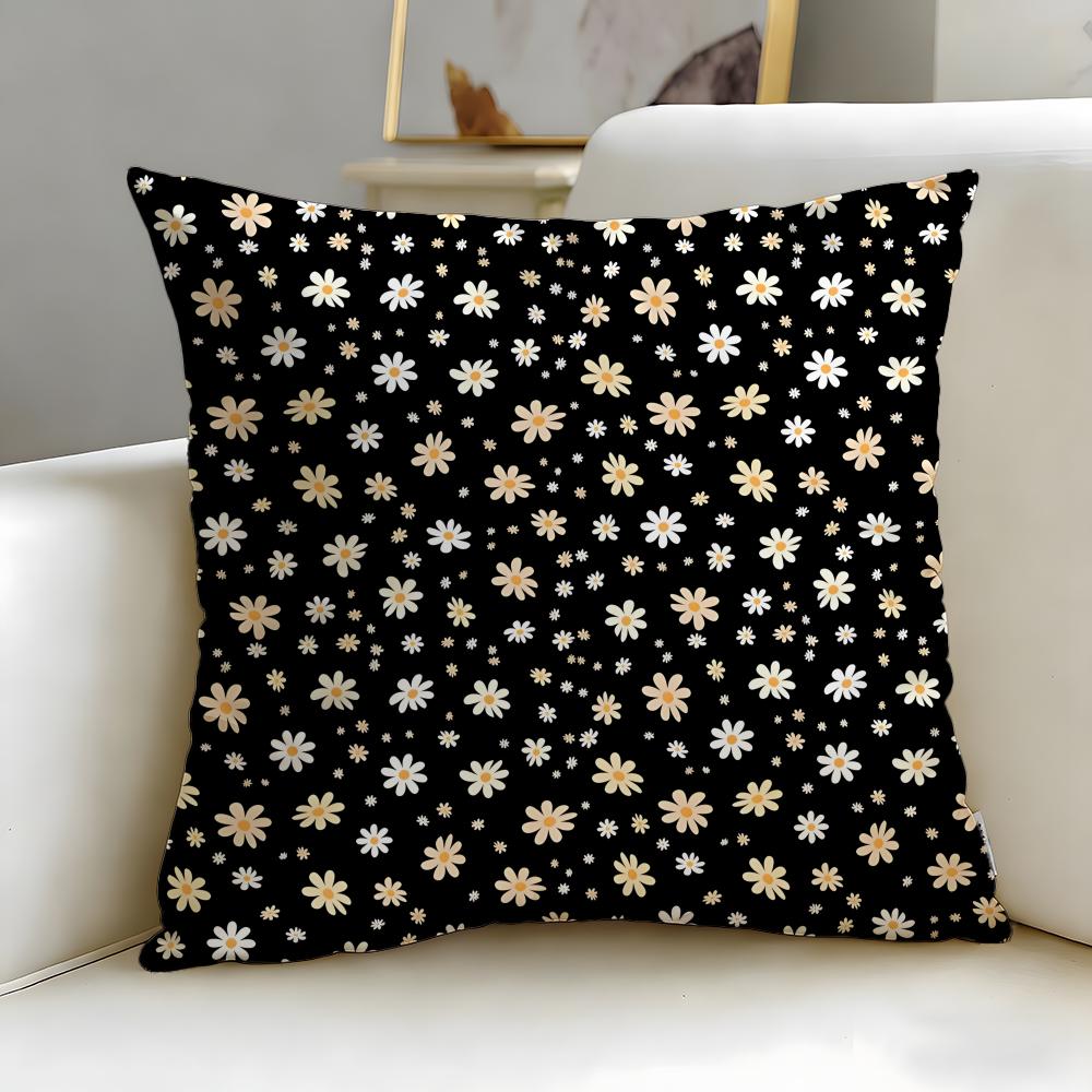 Retro patterns Cushion Cover Soft EasyWash Pillow Case Versatile for Couch Bed Travel and Office