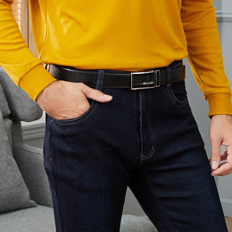 Young River Men's Business Casual Straight-Leg Denim Pants