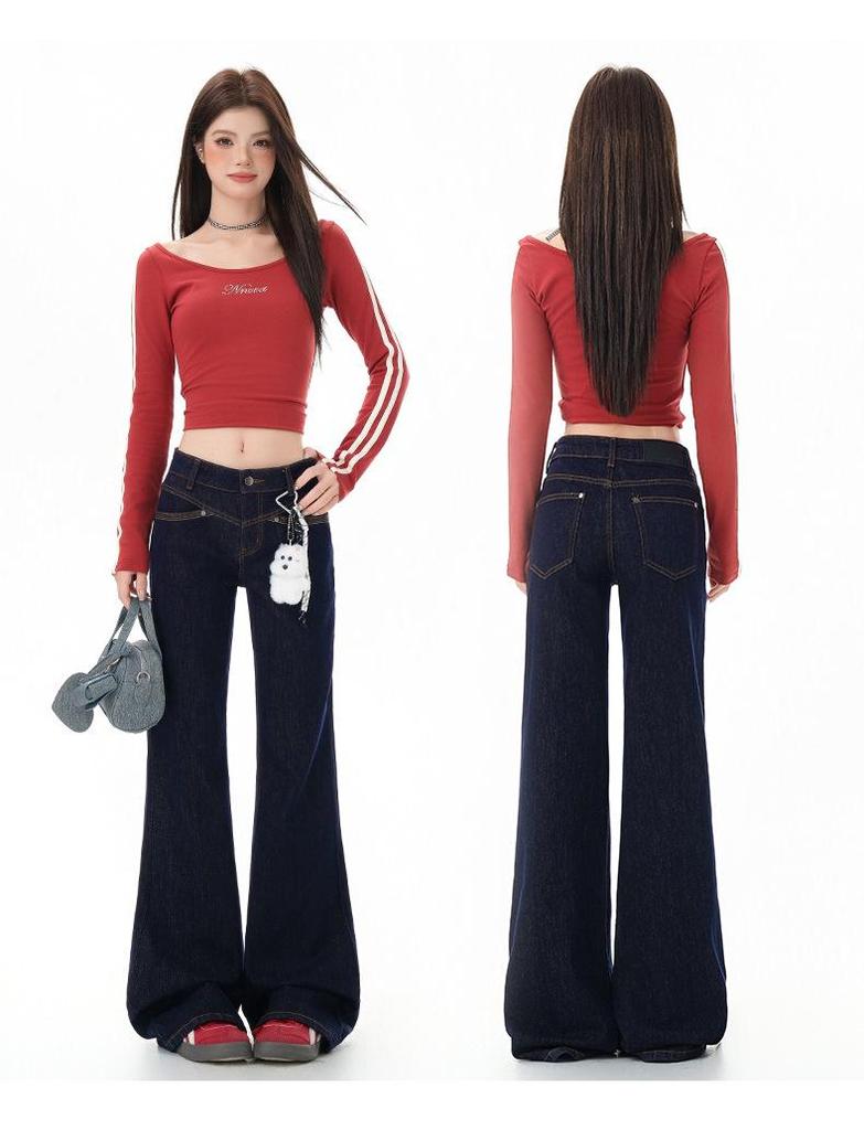 Women's Low Waist Micro Flare Jeans - Autumn 2025 Spicy Girl Collection