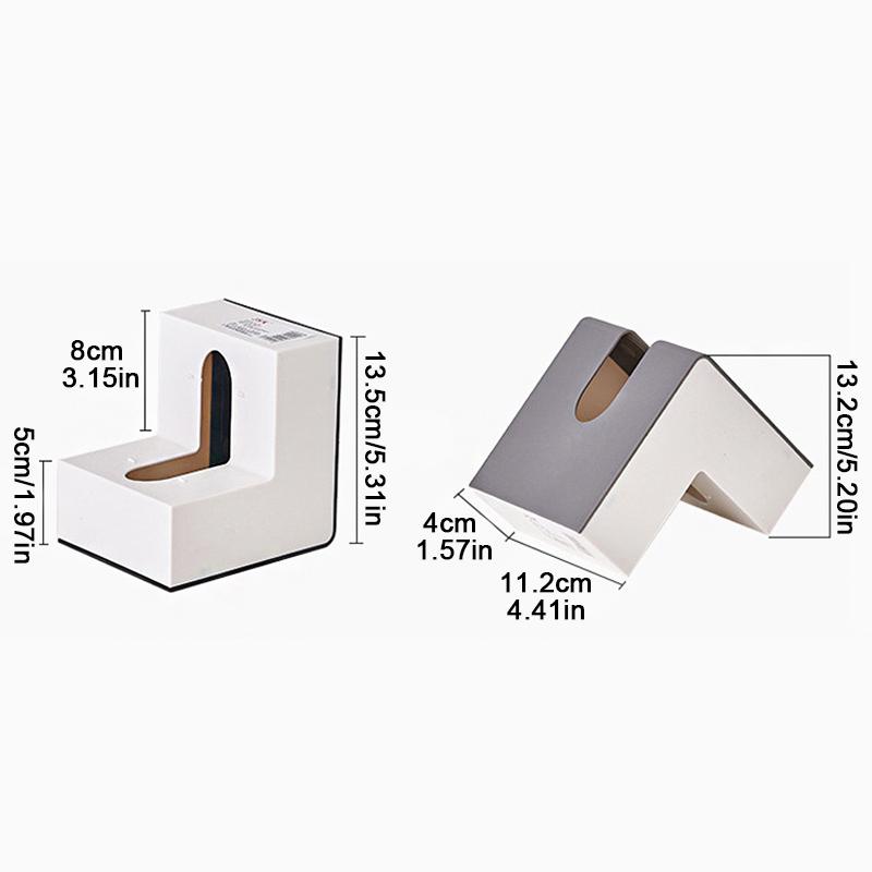 1PC Paper Holder High-value Tissue Creative Box Simple Creative Modern L-shaped Nordic Japanese Instagram 13.5x8x5cm