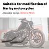 Universal Motorcycle Flame Exhaust Pipe Heat Shield Cover Heel Guard for Harley Honda Suzuki Yamaha Touring - Black