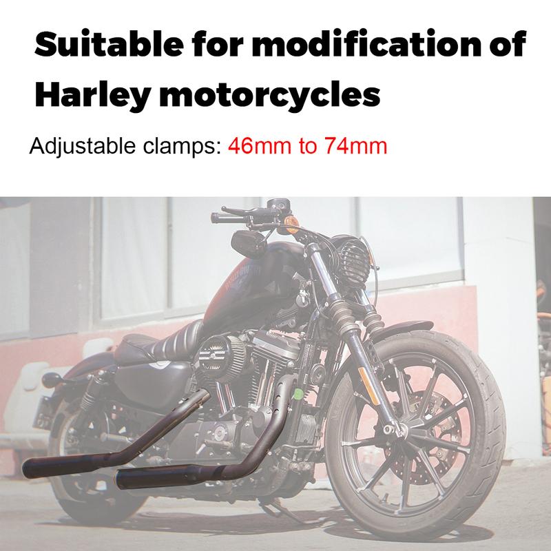 Universal Motorcycle Flame Exhaust Pipe Heat Shield Cover Heel Guard for Harley Honda Suzuki Yamaha Touring - Black