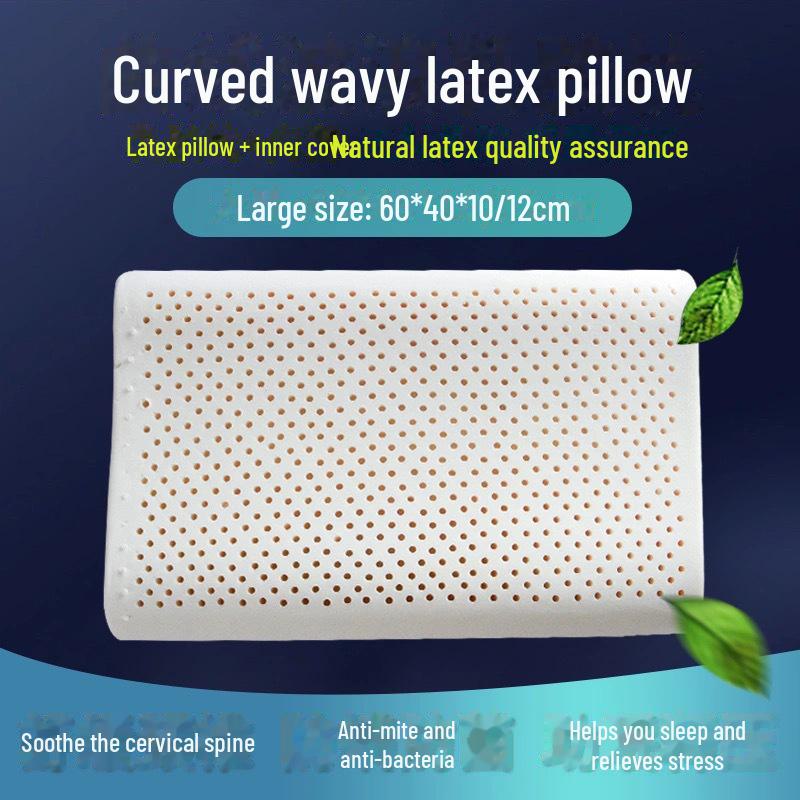 Natural Thai Latex Cervical Pillow - Ideal for Adults & Gifts