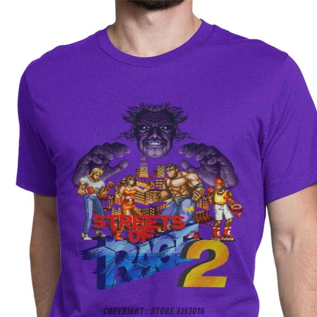 Ležérní Vintage Streets Of Rage Tričko Čistá Bavlna 3D Trička Retro Axel Zlatá Sekyra Blaze Hra Camisas Oblečení Košile