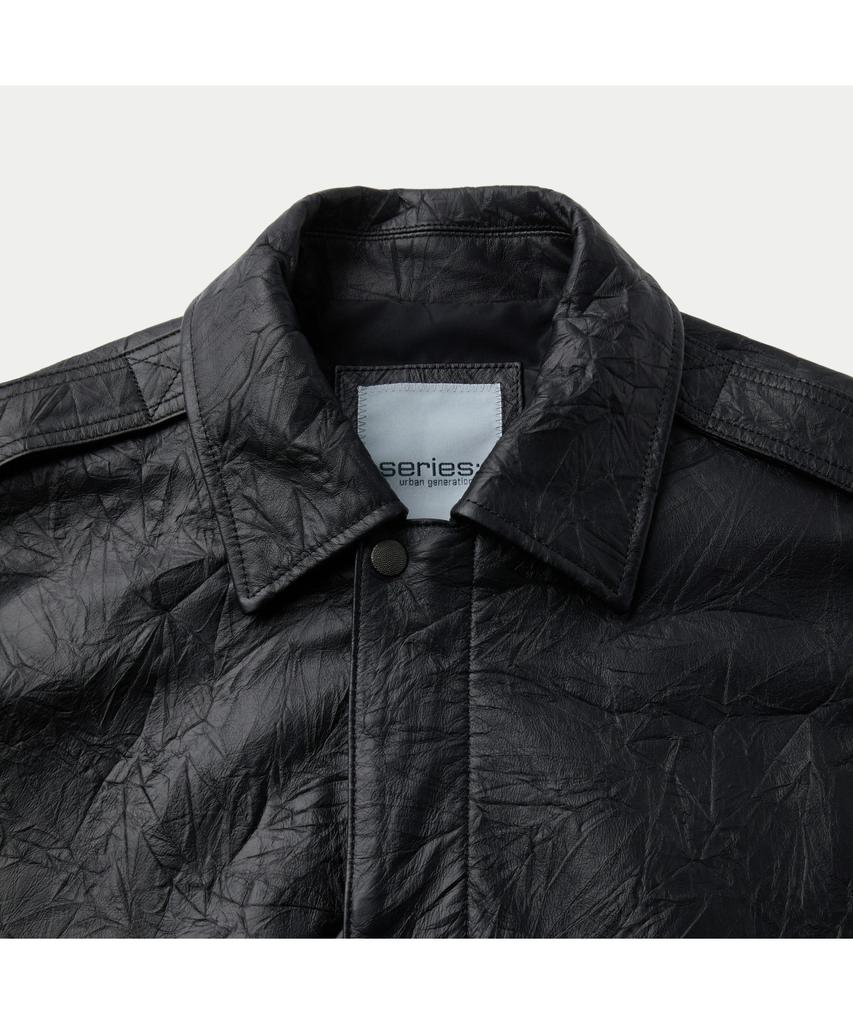 Series Cracked Blouson Leather Jumper Sauds26201Bkx
