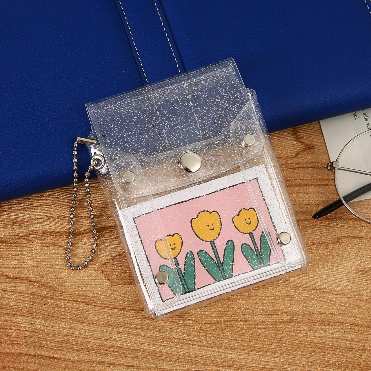 

Прозрачная милая мини-сумка для макияжа, кошелек для монет из ПВХ, детский мешочек для монет, губная помада, держатель для кредитных карт, сумка для хранения наушников с брелком