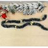 White Border 2m Christmas Tree Pendant Green Cane Tinsel  Xmas Party Supplies