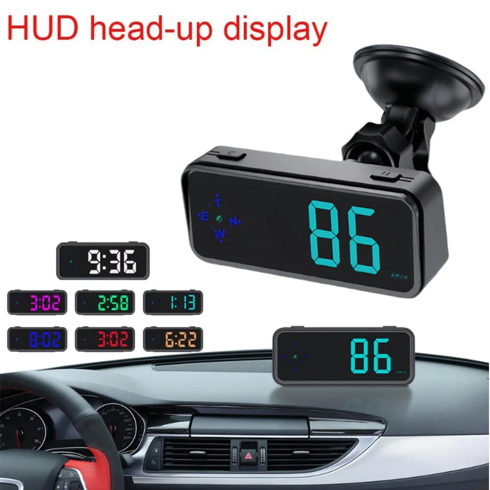 HUD GPS GPS Digital Speedometer with Compass Car Head-up Display Windshield Big Font Projector Display Universal Digital Car HUD