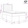 Box Spring Bed with Mattress Light Grey 120 x 200 cm Fabric